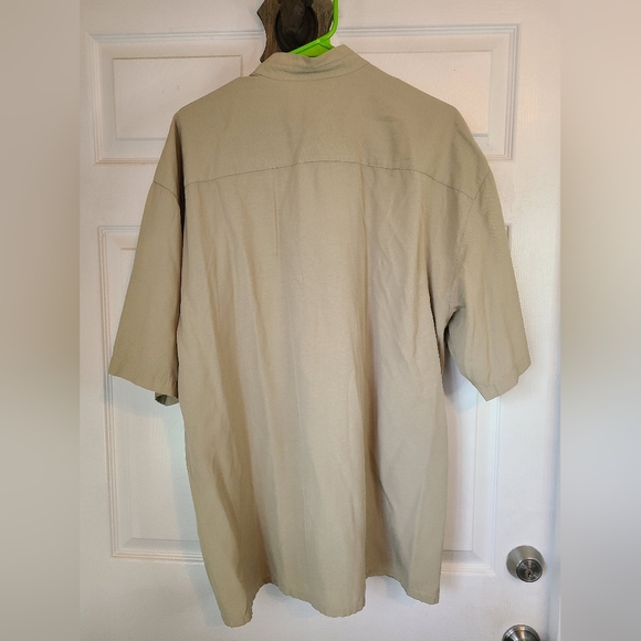 New Step Men's Caribbean Island Shirt, Size:  Large Color: Tan - Picture 14 of 16